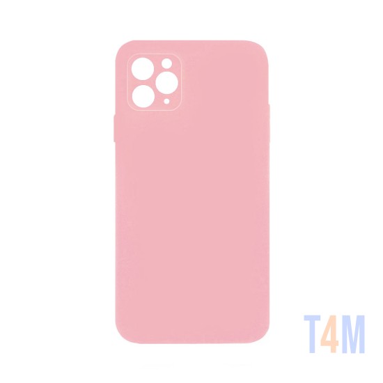 Capa de Silicone com Moldura de Câmera para Apple iPhone 11 Pro Max Rosa